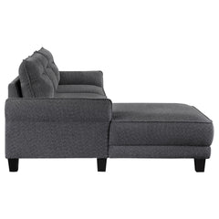 Verona Grey Loose Back Sectional Sofa