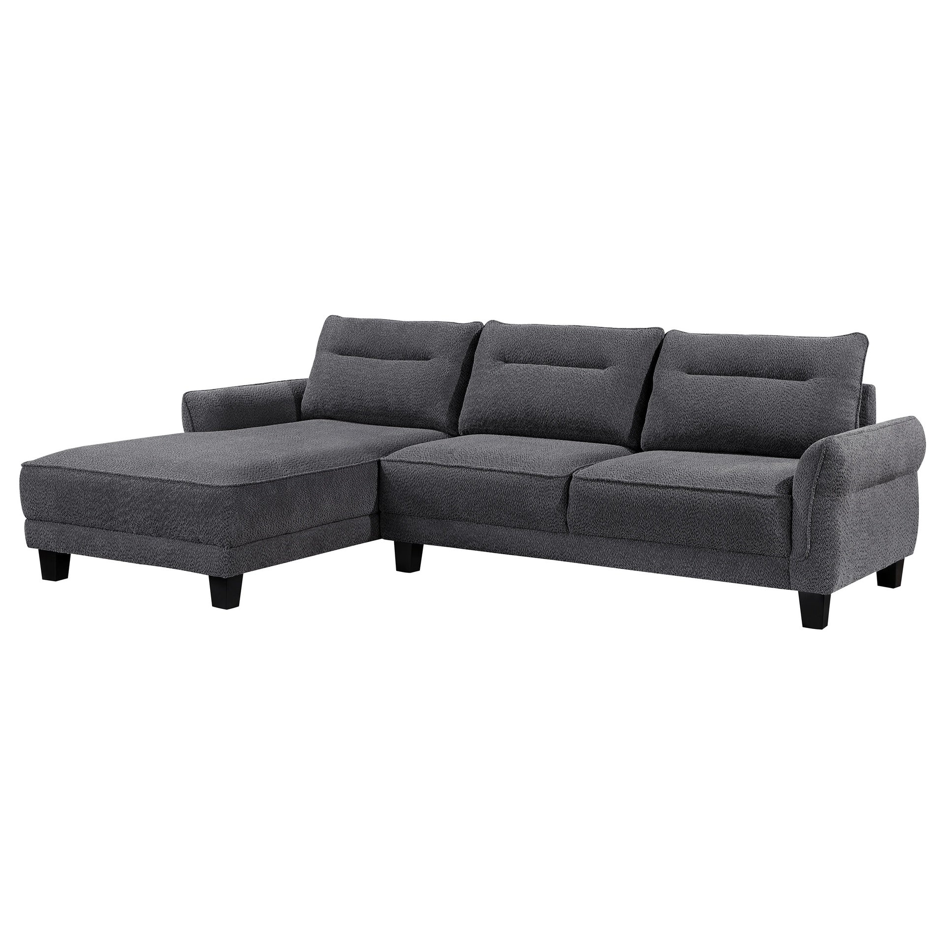 Verona Grey Loose Back Sectional Sofa
