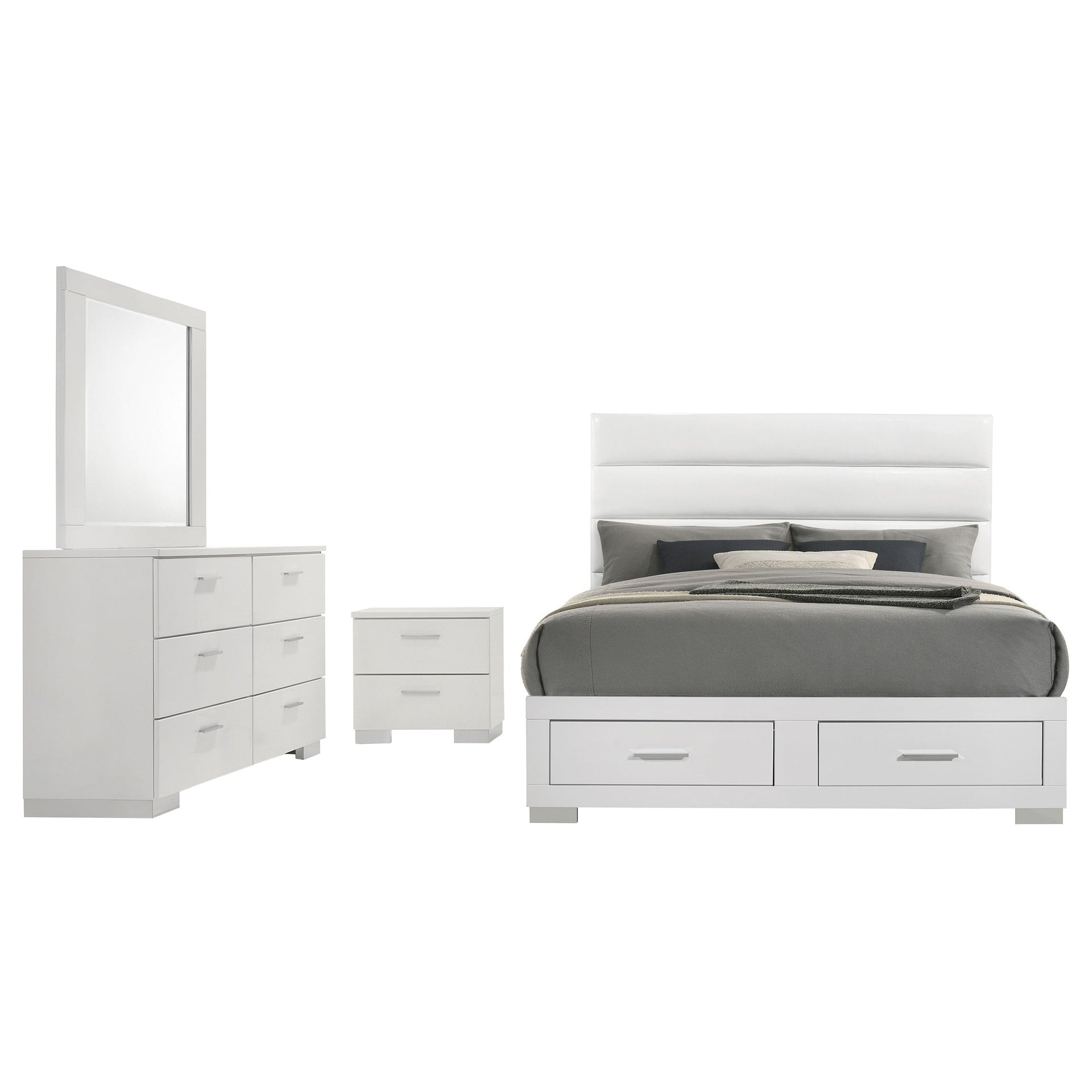 Dulcey White 4-piece Queen Bedroom Set