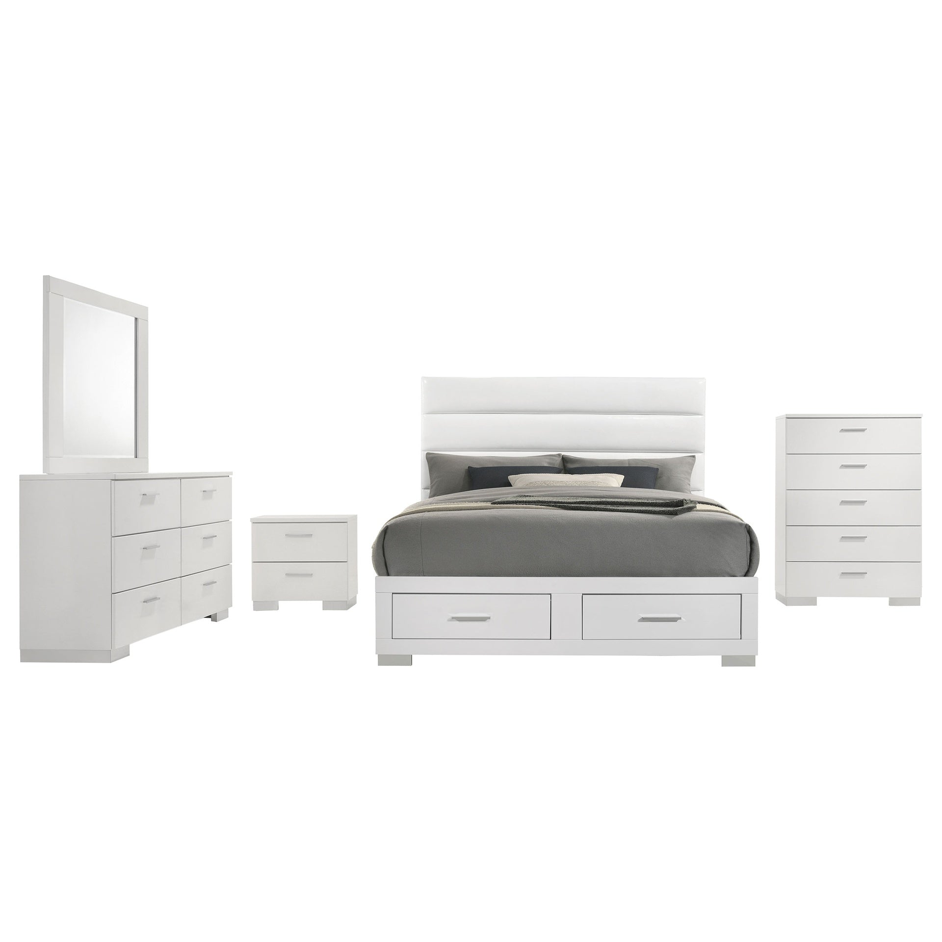 Dulcey White 5-piece Queen Bedroom Set