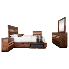 Beverly Smokey Walnut 5-piece Eastern King Bedroom Set