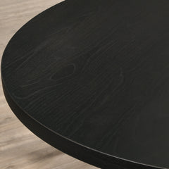 Banff 5-piece Dining Set, Cross-Buck Round Table with 4 Tufted Chairs, Charcoal