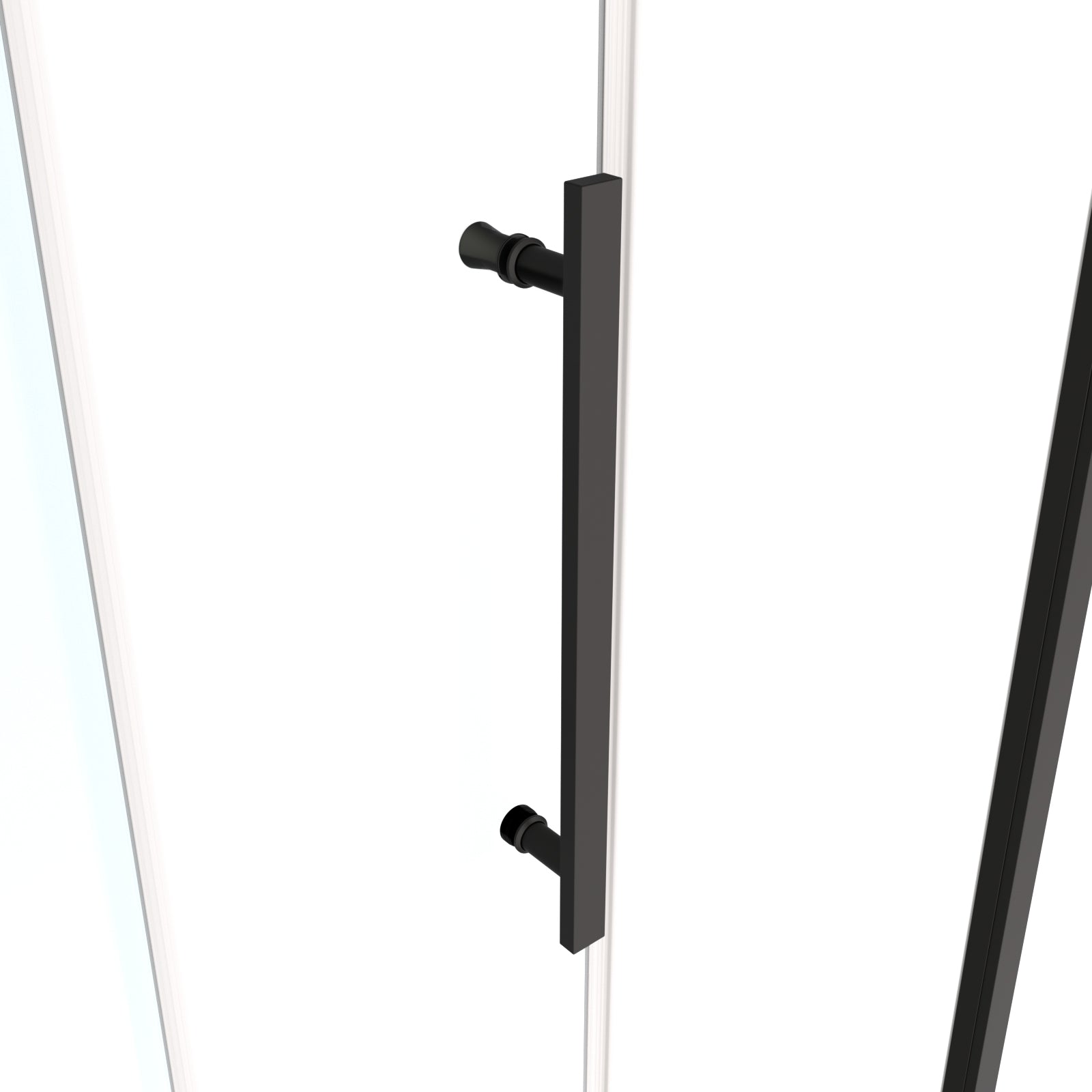 50"-54"W x 72"H sliding shower door, sliding door, with 1/4" tempered glass and Matted Black finish 5472