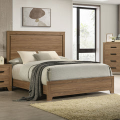 Simple Classic 1pc King Size Bed Panel Headboard Walnut / Chestnut Brown Bedroom Furniture Wooden