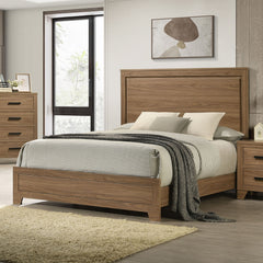 Simple Classic 1pc King Size Bed Panel Headboard Walnut / Chestnut Brown Bedroom Furniture Wooden