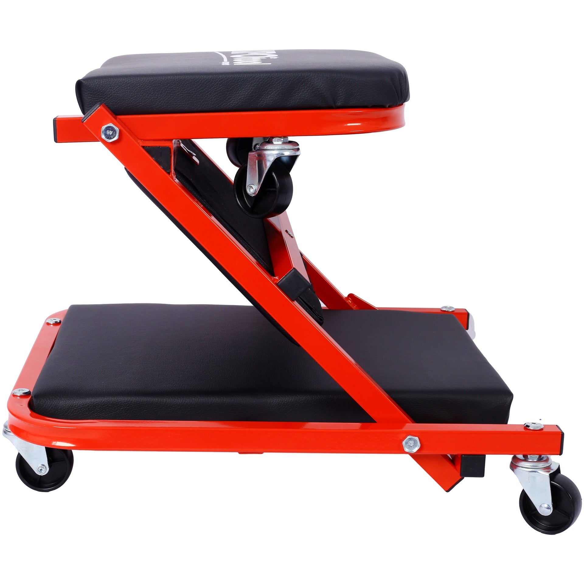 Mechanic Creeper, Garage Gift, 36" Z Creeper Seat, 2 in 1 Mechanic Gifts, 300 lbs Capacity, Low Profile Creeper with 6 pcs Wheels in Garage/Shop for Fathers Day Tool Gift ,red color