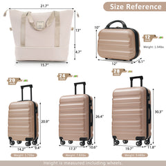 Hardshell ABS Luggage Set - Lightweight & Durable Suitcases with Dual Spinner Wheels, Carry-On & Check-In Sizes for Travel & Business