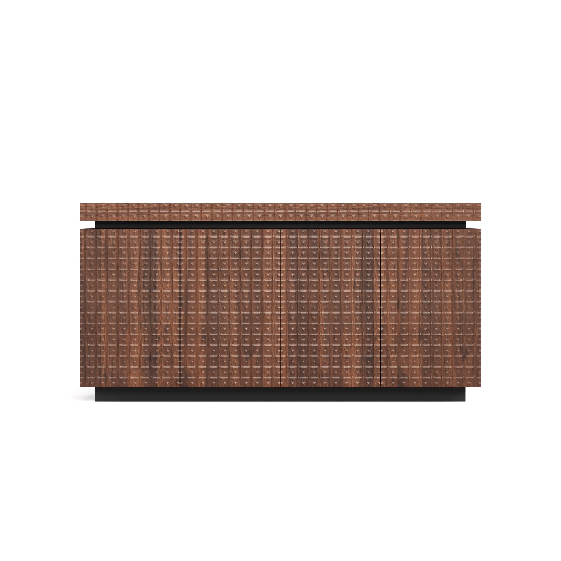 Sideboard Buffet Cabinet,Modern Accent Storage Sideboard, Luxurious Floor Cabinet Buffet with Freestanding Anti Dumping for Kitchen, Living Room, Entryway, Hallway,58.3" Wide 4-Door Sideboard(Brown)