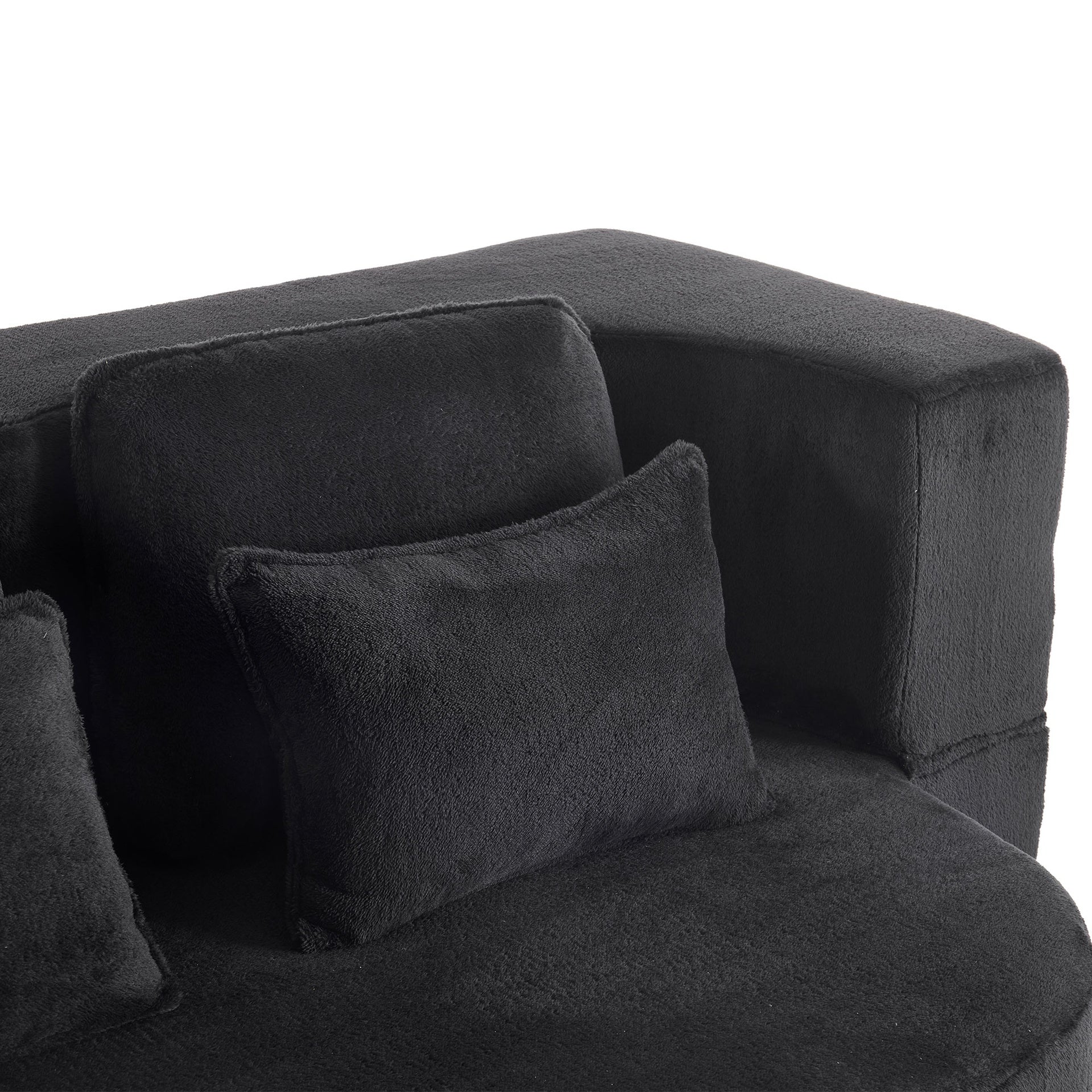 Queen Size Foldable Sofa Bed, plush Futon Sofa Couch, High-Density Foam Convertible Sleeper Sofa, Foldable Floor Couch Bed for Living Room, Guest Room, Bedroom.black