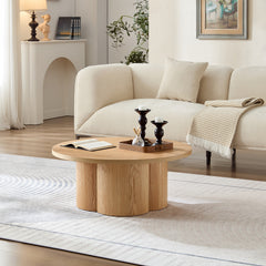 Round Coffee Table Modern Accent Tea Table for Bedroom Living Room Office Apartment