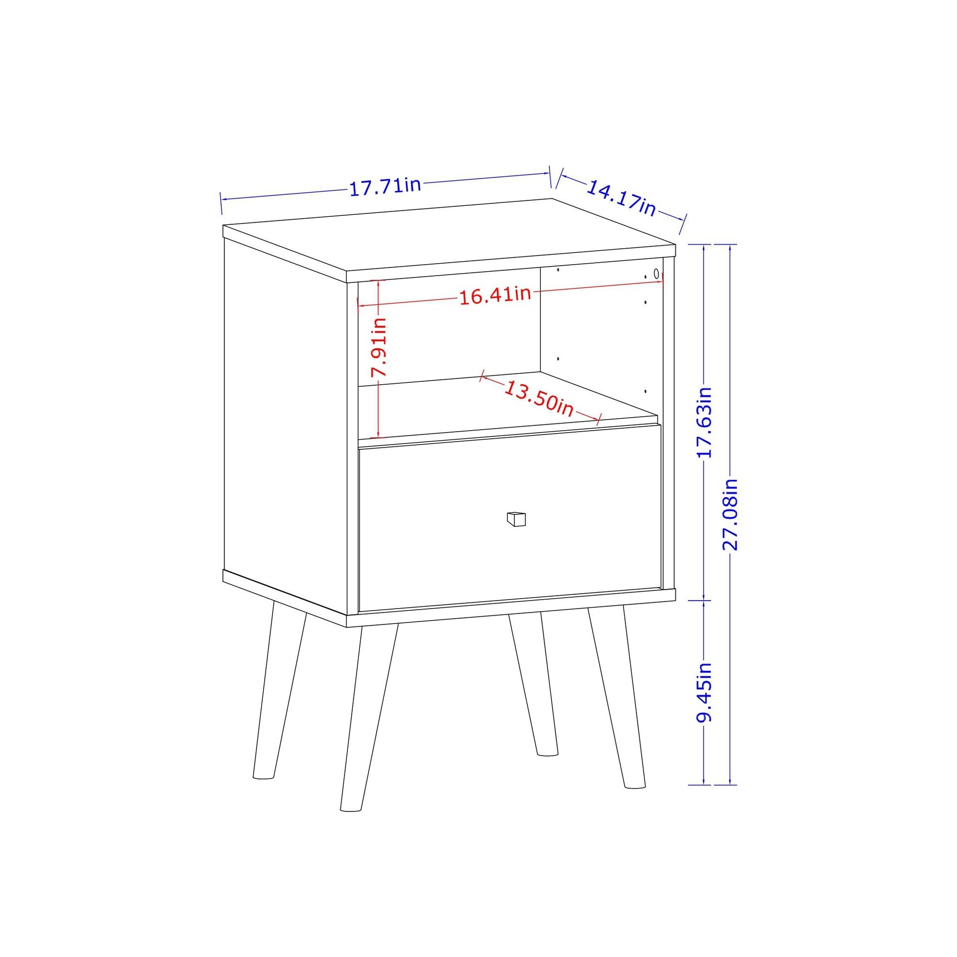 Nightstand in White and Yellow