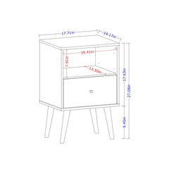 Nightstand in White and Yellow