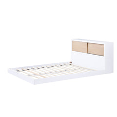 White Finish Full Bed Bookcase Headboard Youth Bedroom Furniture 1pc