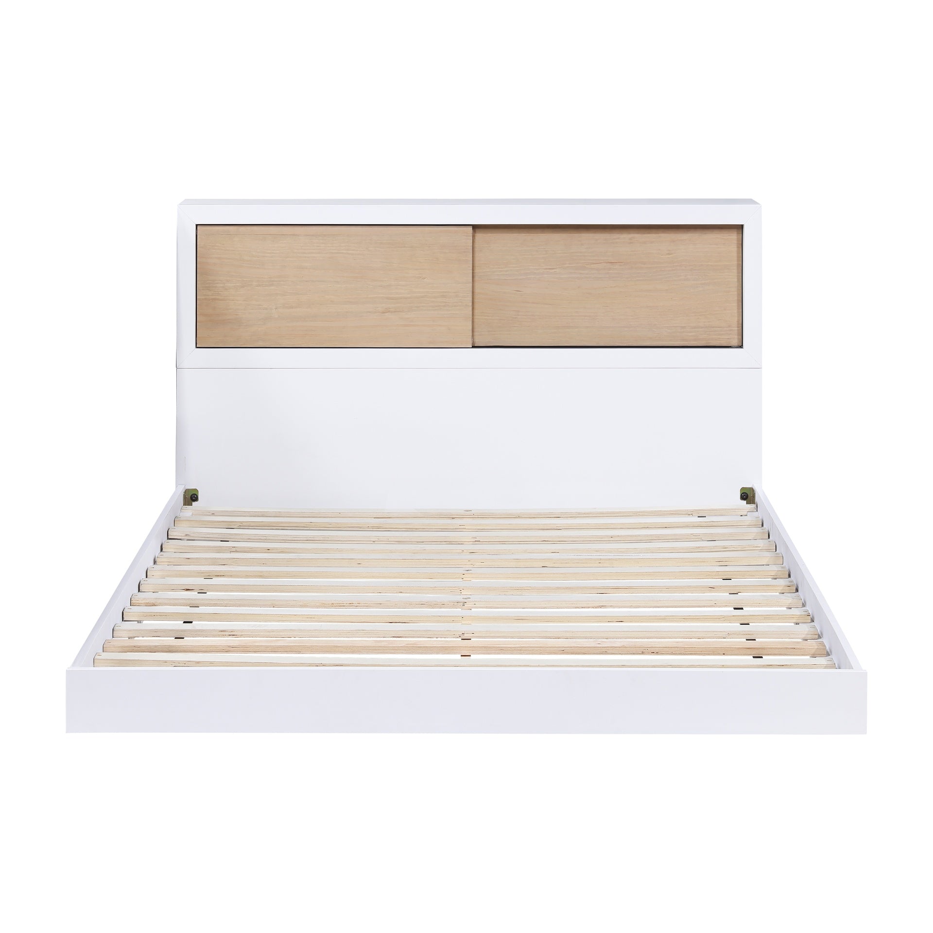 White Finish Full Bed Bookcase Headboard Youth Bedroom Furniture 1pc
