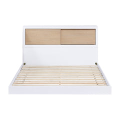 White Finish Full Bed Bookcase Headboard Youth Bedroom Furniture 1pc
