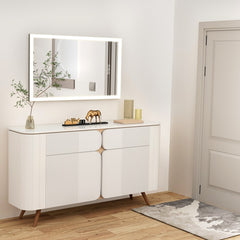 Bright LED Bathroom Mirror 36" x 28" Front Light, 5 Mins Defog, Full HD Reflected, 3 Colors Dimmable, Wall Mounted