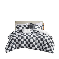 Full/Queen Checkered Comforter Set