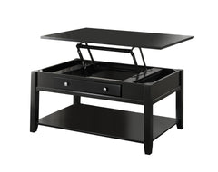 Malachi Black Finish Coffee Table W/Lift Top