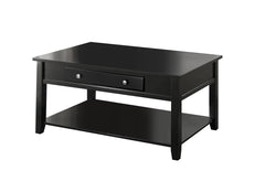 Malachi Black Finish Coffee Table W/Lift Top