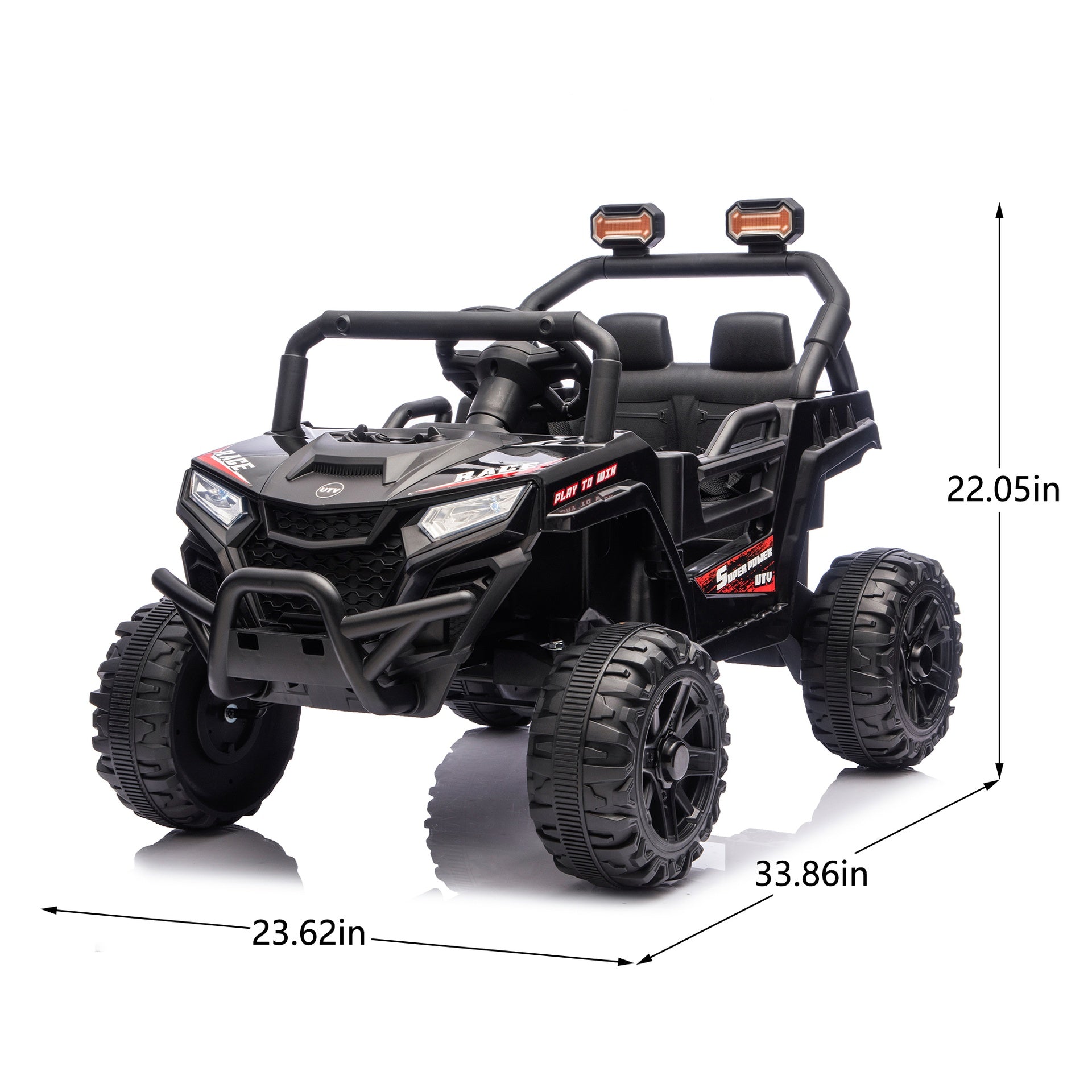 12V 2WD Kids Ride On UTV W/ 2.4G PC,Anti-Collision Bar,High Chassis,Anti-Slip Wheels & 4-Wheel Suspension,Upgraded Battery for 2-Hour Runtime,Provide a safe speed of 1.86-3.11mph for Kids Aged 3-5