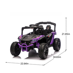 24V Kids ride on UTV W/ 2.4G PC,80W*2,Four-wheel suspension, Anti-Collision bar, High Chassis and Anti-Slip Grip wheels, Bluetooth and Music,Provide a speed of 1.86-3.11mph for Kids Aged 3-5