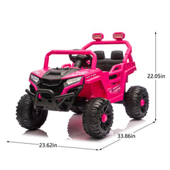 12V 2WD Kids Ride On UTV W/ 2.4G PC,Anti-Collision Bar,High Chassis,Anti-Slip Wheels & 4-Wheel Suspension,Upgraded Battery for 2-Hour Runtime,Provide a safe speed of 1.86-3.11mph for Kids Aged 3-5