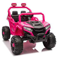 12V 2WD Kids Ride On UTV W/ 2.4G PC,Anti-Collision Bar,High Chassis,Anti-Slip Wheels & 4-Wheel Suspension,Upgraded Battery for 2-Hour Runtime,Provide a safe speed of 1.86-3.11mph for Kids Aged 3-5