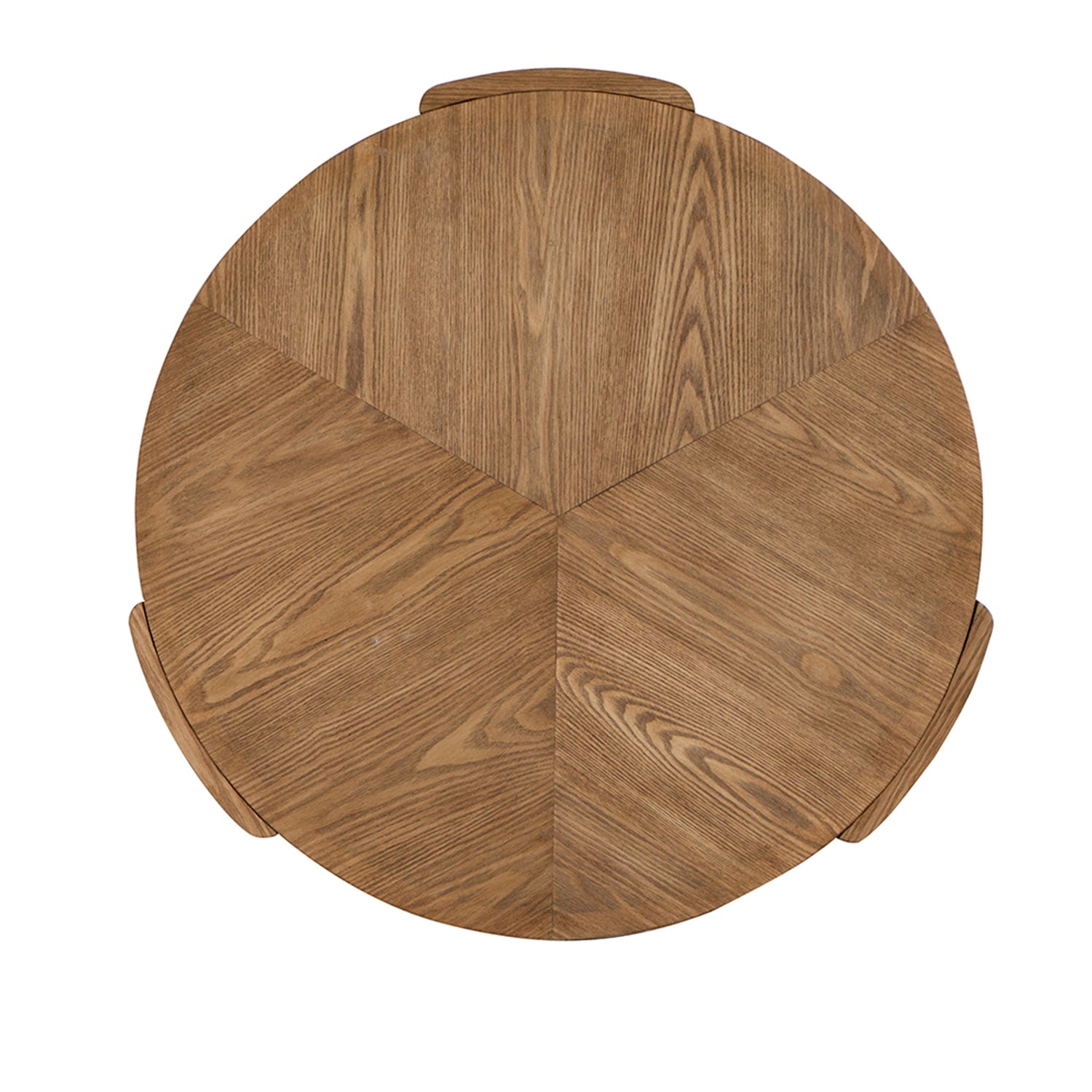D32x16.5" CRound Coffee Table with Curved Legs and Brown Ash Veneer Finish