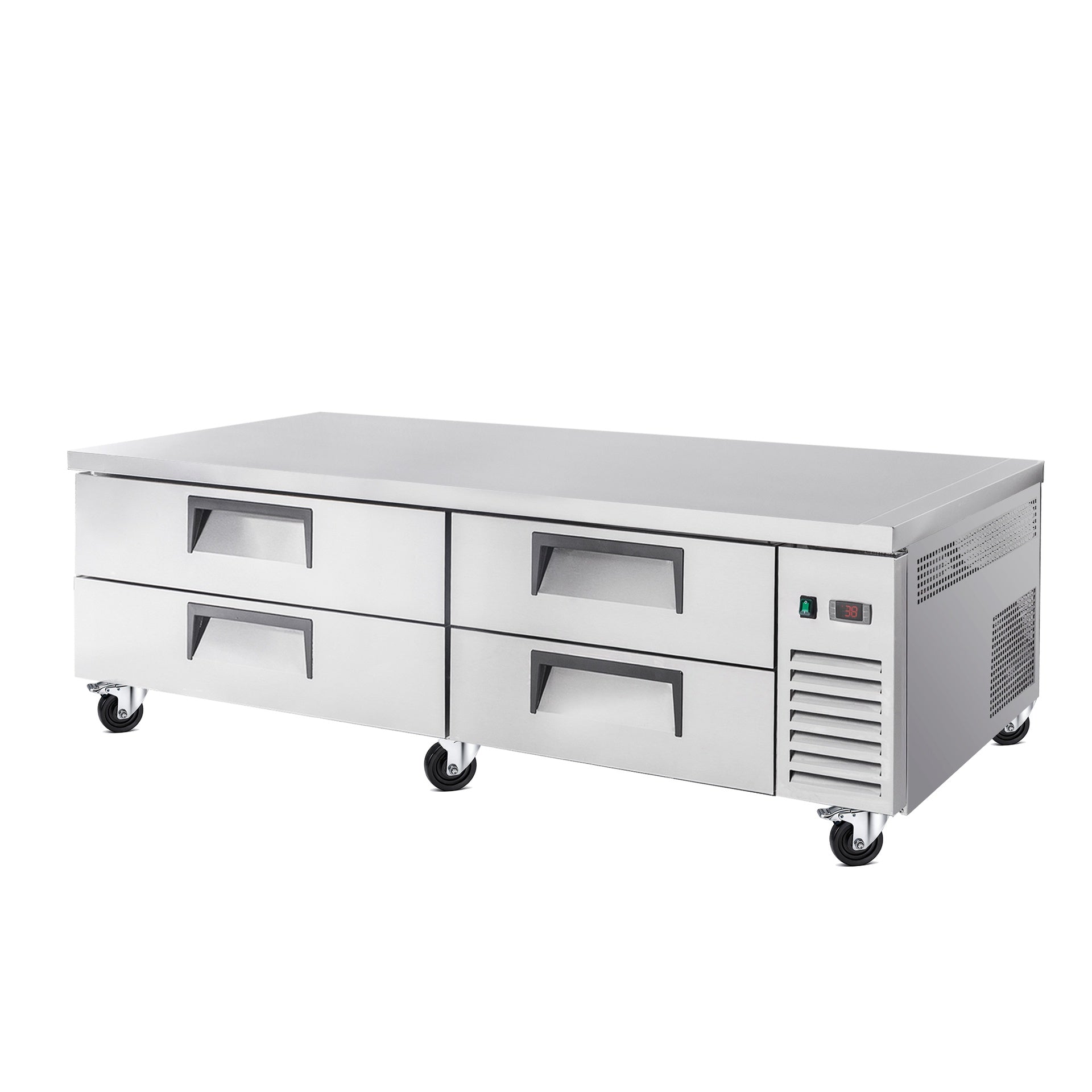 84 " Refrigerated Chef Base 4 Drawer Undercounter Refrigerator 19.1 Cu Ft R290 Ventilated Cooling