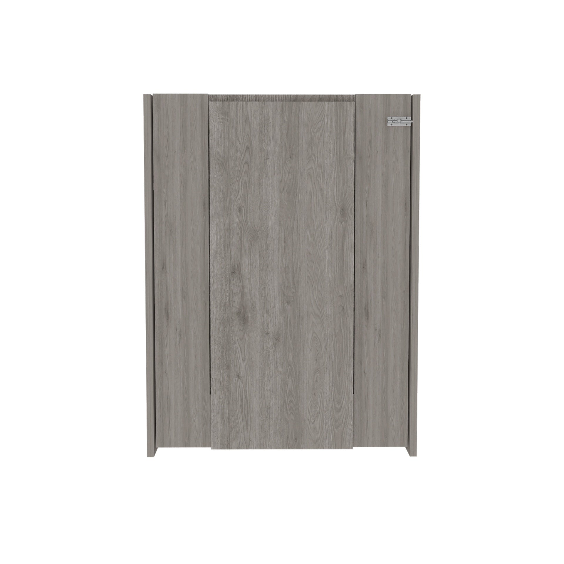 Foldable Table Tacoma, Seven Interior Shelves, Light Gray Finish