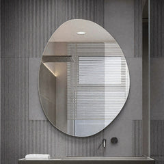 40 in. x 32 in. Modern Asymmetrical Bathroom Wall Mirror, HD Copper-Free Silver Glass, Anti-Oxidation, Vertical Hanging
