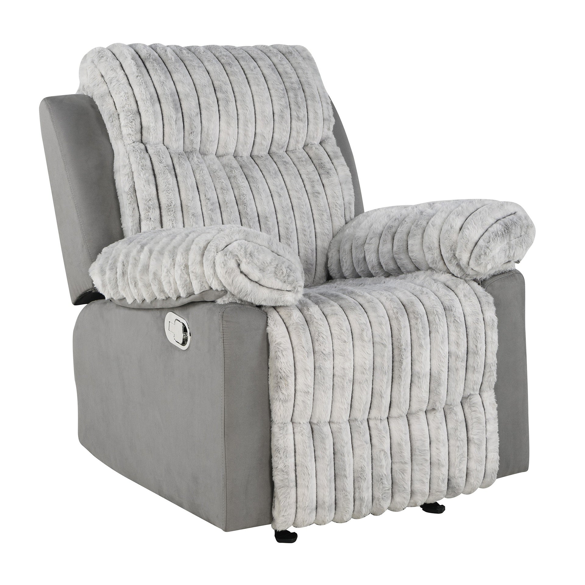 Bruni Grey Glider Recliner