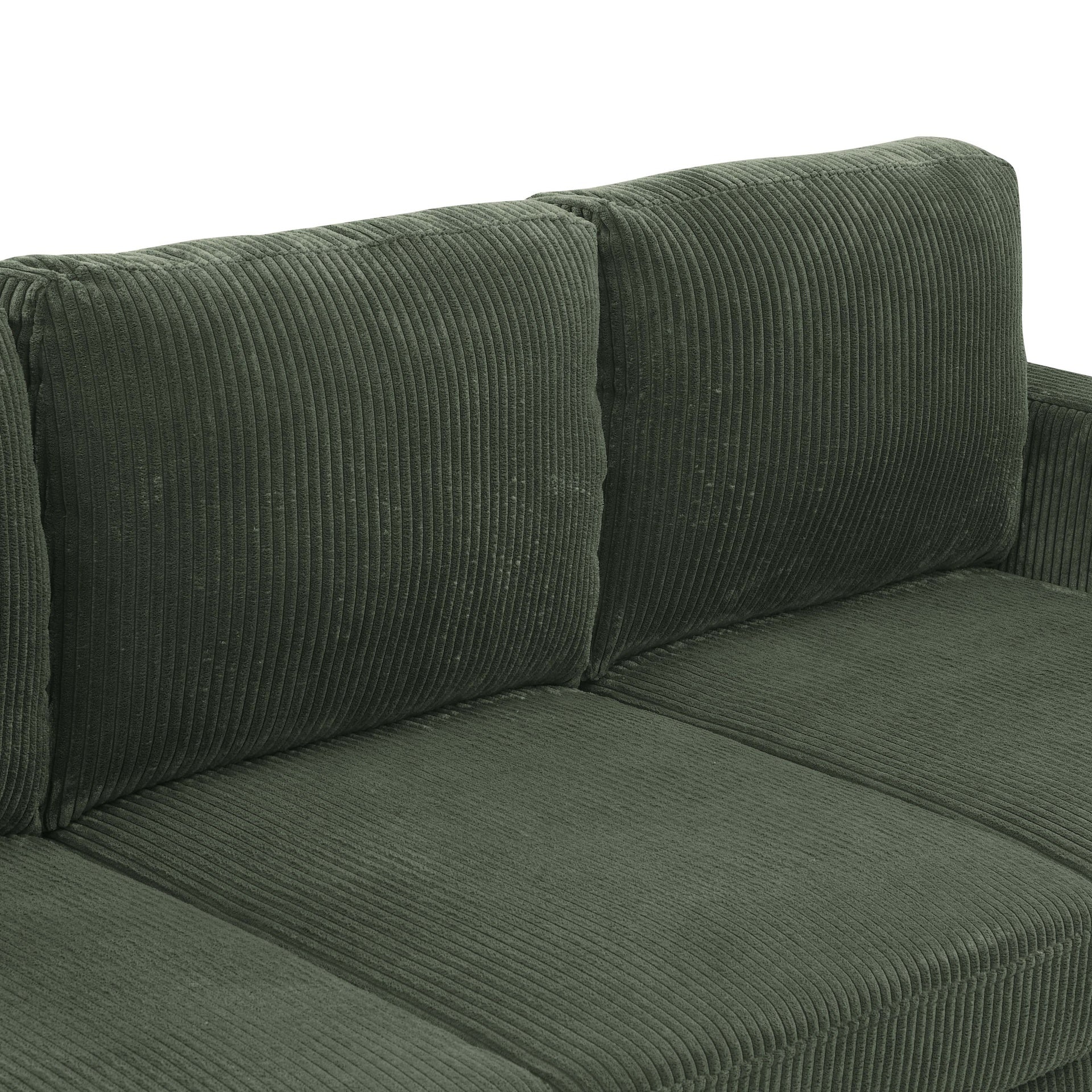 Savannah Modular Corduroy Sectional Sofa with Ottoman