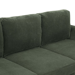 Savannah Modular Corduroy Sectional Sofa with Ottoman