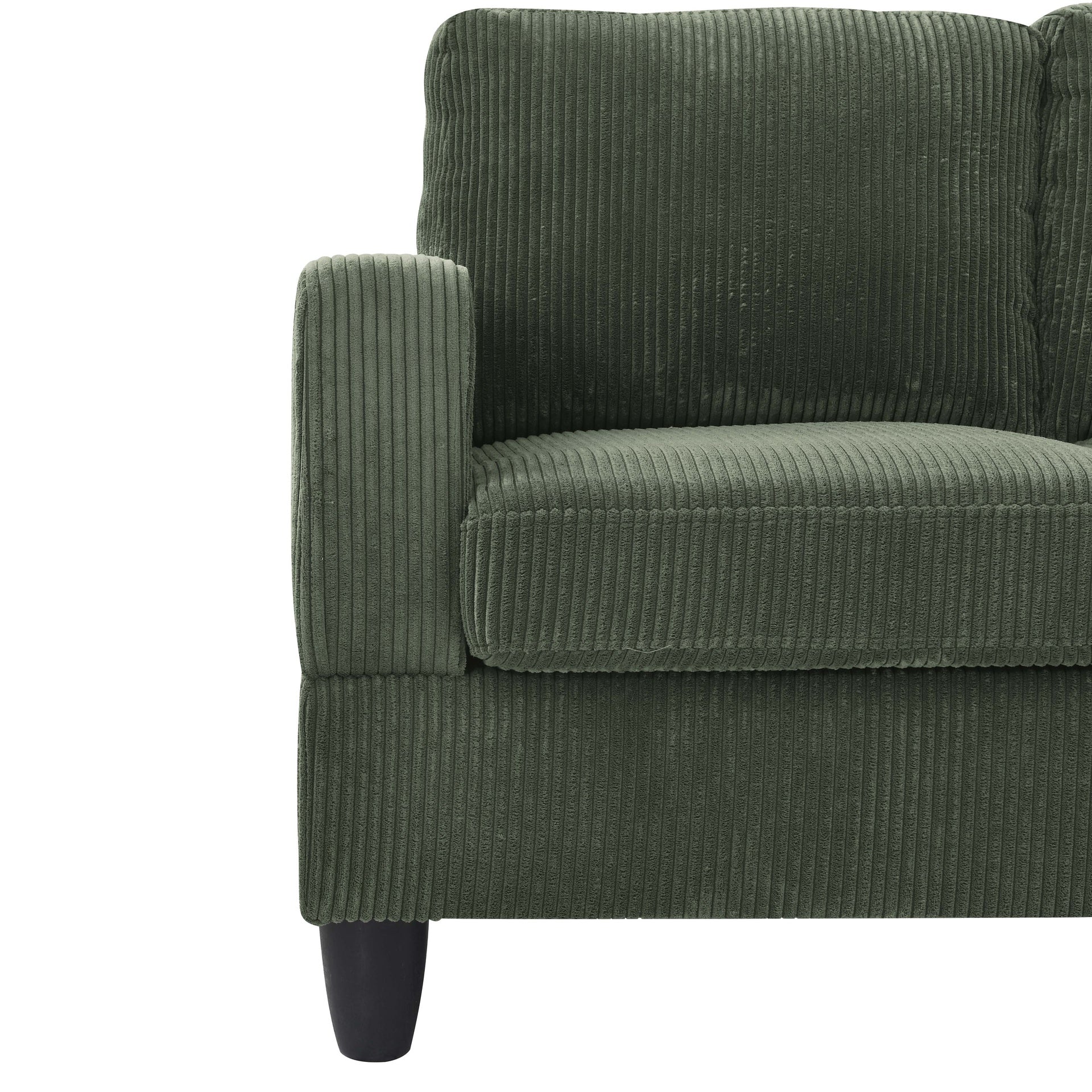 Savannah Modular Corduroy Sectional Sofa with Ottoman