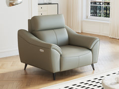 Zero Wall Recliner, 24 Inch Wide Compact Electric Recliner with Quiet Motor & Lumbar Support -Power Recliner Sofa Premium Grey