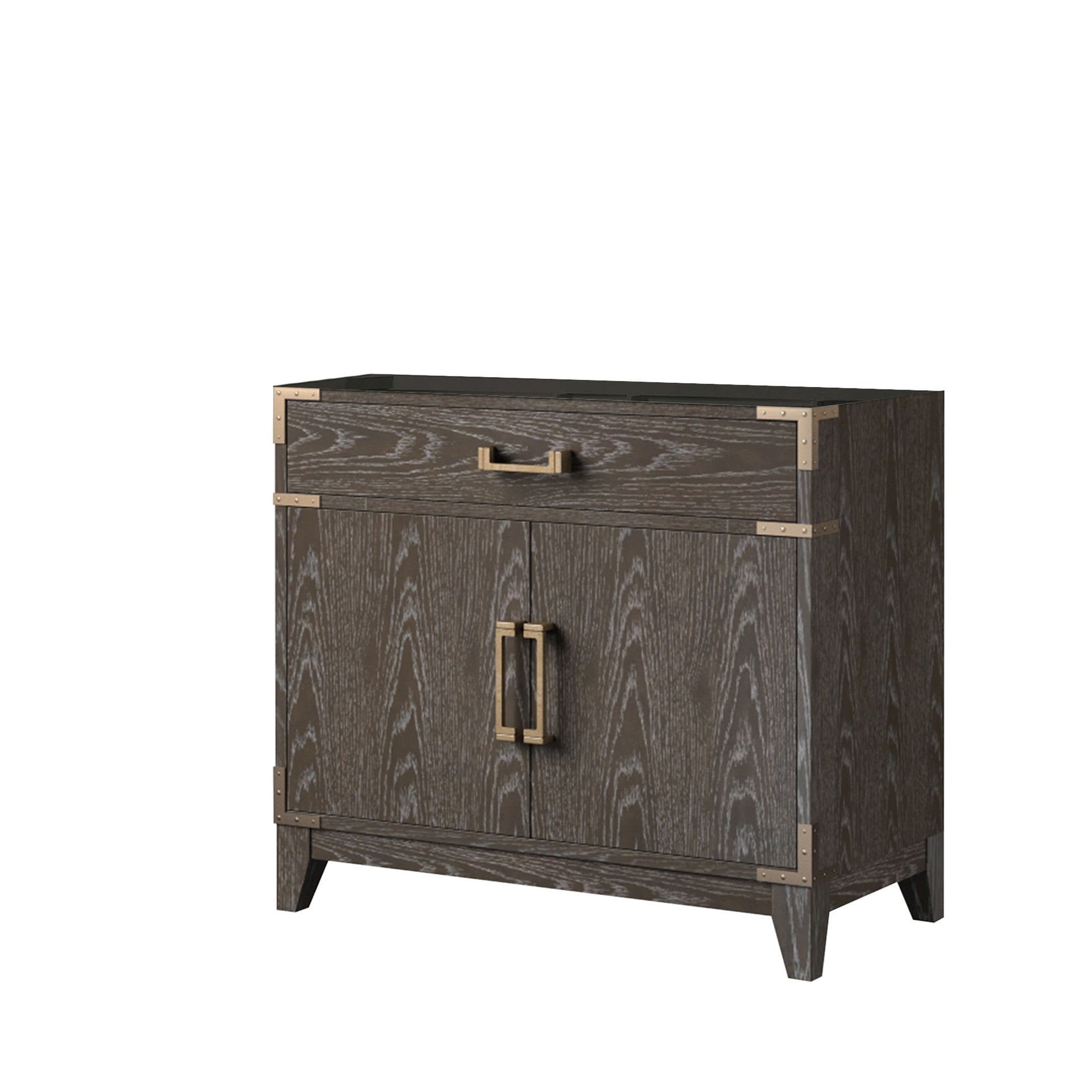 Brown Oak Single Bath Vanity 36 in. W x 22 in. D