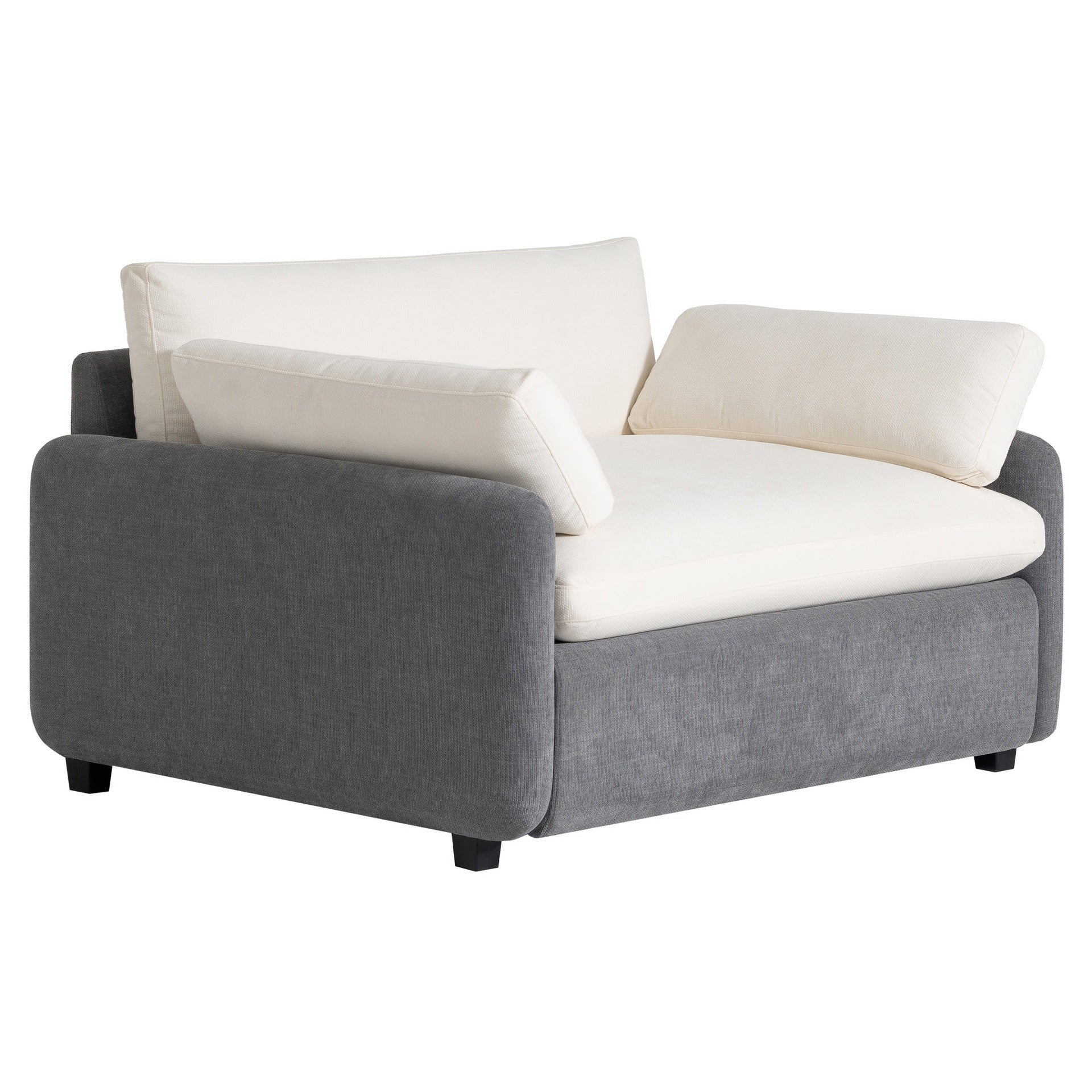 50*43" Oversized Chenille Single Sofa Chair, Wide and Deep Seat Accent Chair, Modern Upholstered Comfy Armchair, Couch Lounge with Pillows for Living Room&Apartment