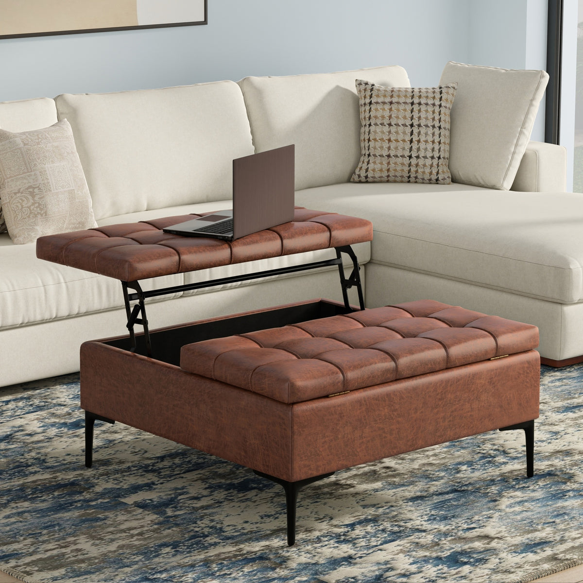 Laura Lift Top Storage Ottoman