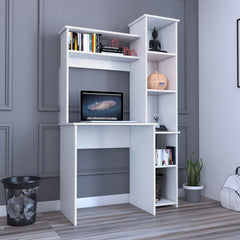 Versalles Writintg Desk, Two Superior Shelves, Five Cubbies -White