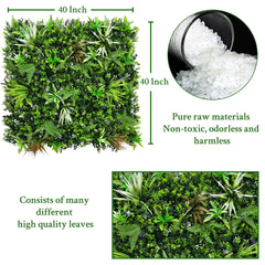 Artificial Boxwood Topiary Hedges Panels,40" x 40", Grass Backdrop Wall,Privacy Screen,Sun Protected Green Wall Decor ,for Outdoorfor Patio, Balcony, Garden, Backyard Indoor Outdoor Green Wall