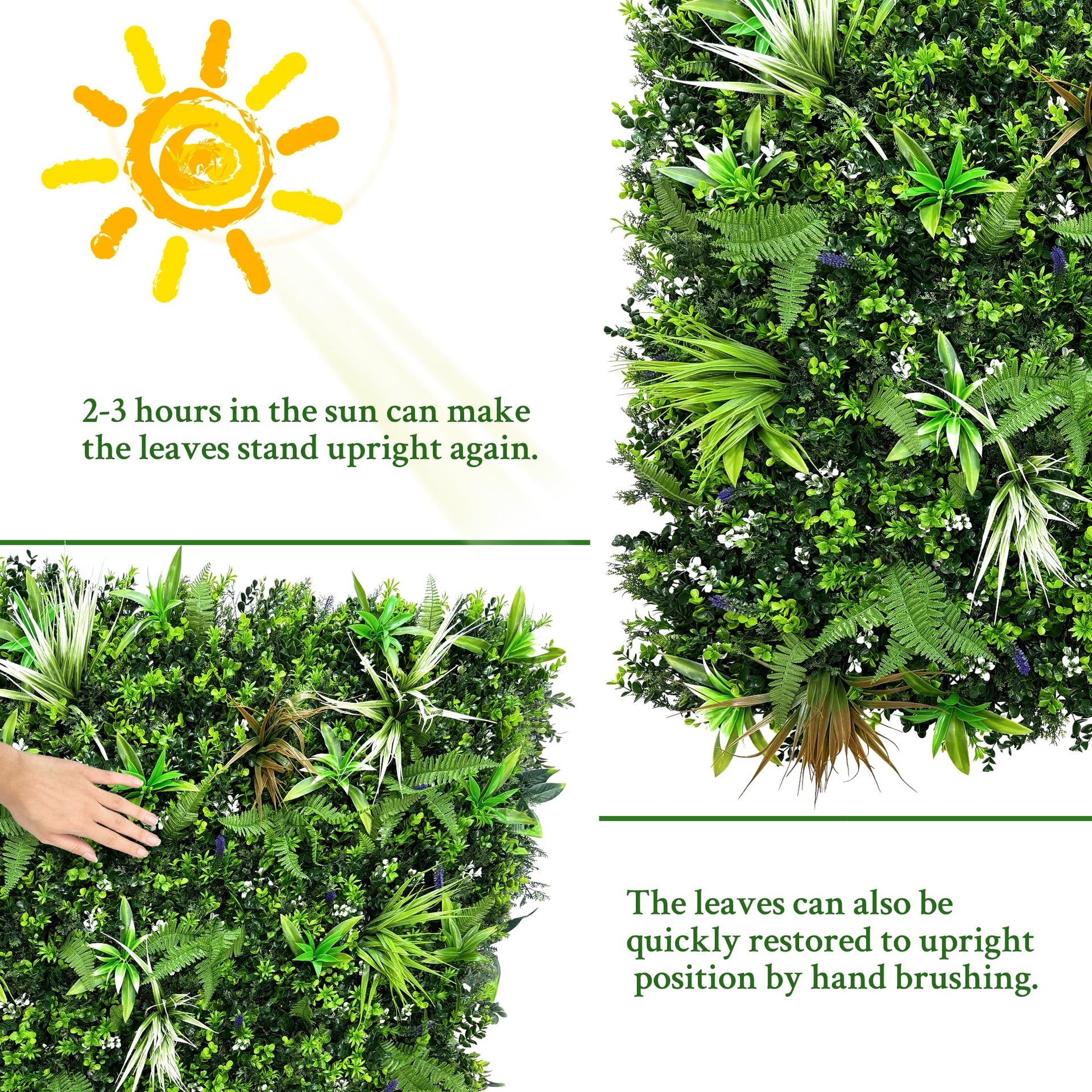 Artificial Boxwood Topiary Hedges Panels,40" x 40", Grass Backdrop Wall,Privacy Screen,Sun Protected Green Wall Decor ,for Outdoorfor Patio, Balcony, Garden, Backyard Indoor Outdoor Green Wall