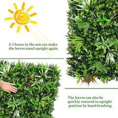 Artificial Boxwood Topiary Hedges Panels,40" x 40", Grass Backdrop Wall,Privacy Screen,Sun Protected Green Wall Decor ,for Outdoorfor Patio, Balcony, Garden, Backyard Indoor Outdoor Green Wall