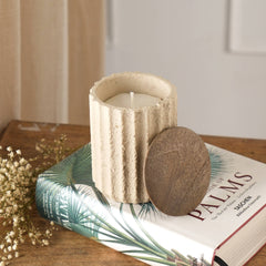 Jar Candle  Ecomix Wax Fill With Wooden Lid - Vanilla Lavender, 6oz
