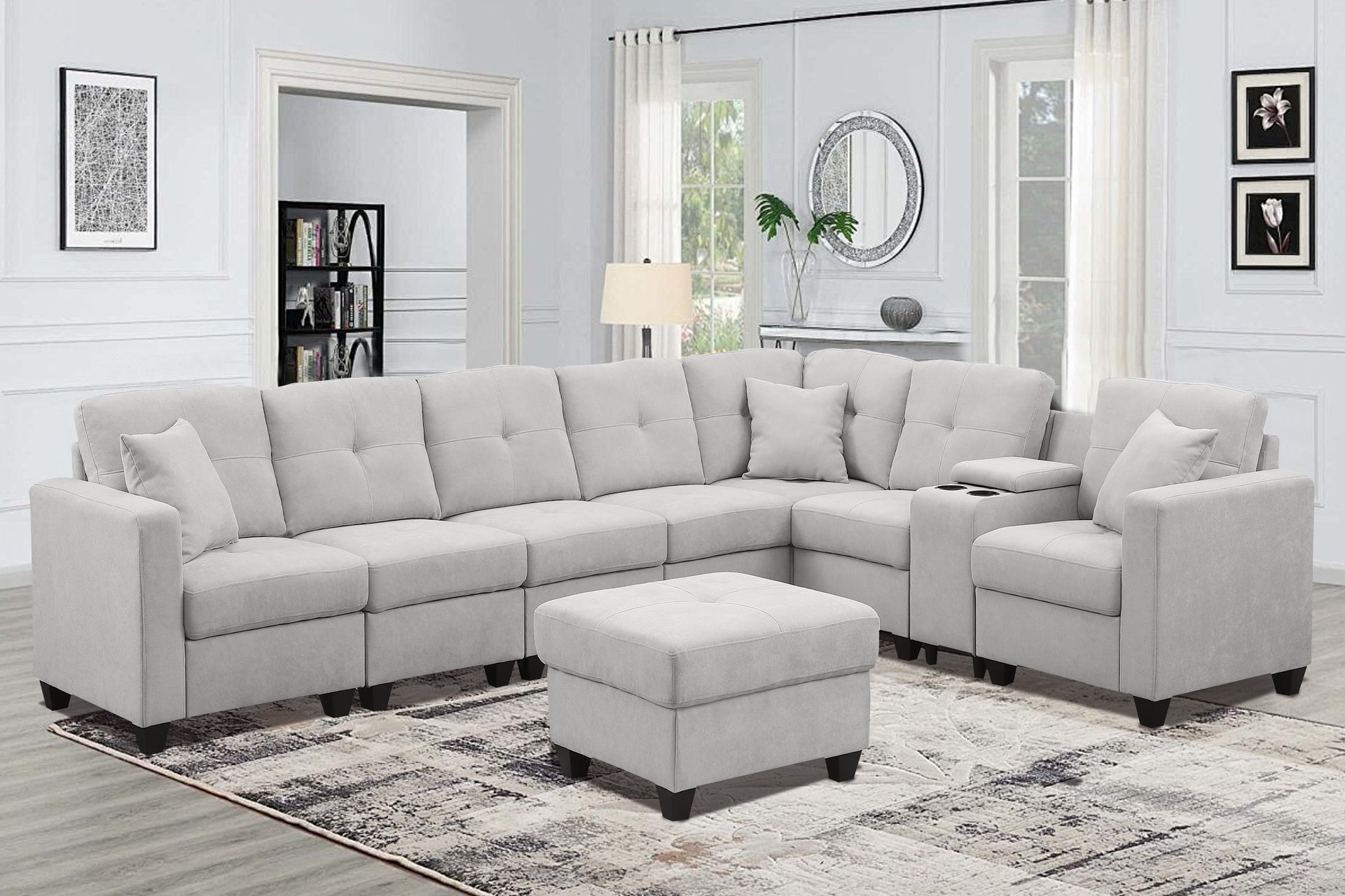 Sectional Sofa, LIGHTGREY