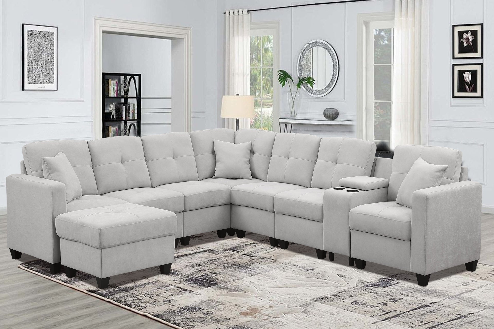 Sectional Sofa, LIGHTGREY