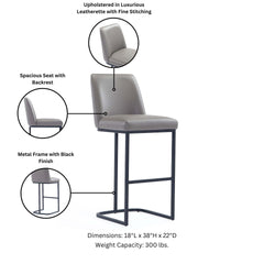 Counter Stool in Taupe