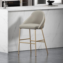 Barstool in Stone Gray and Gold