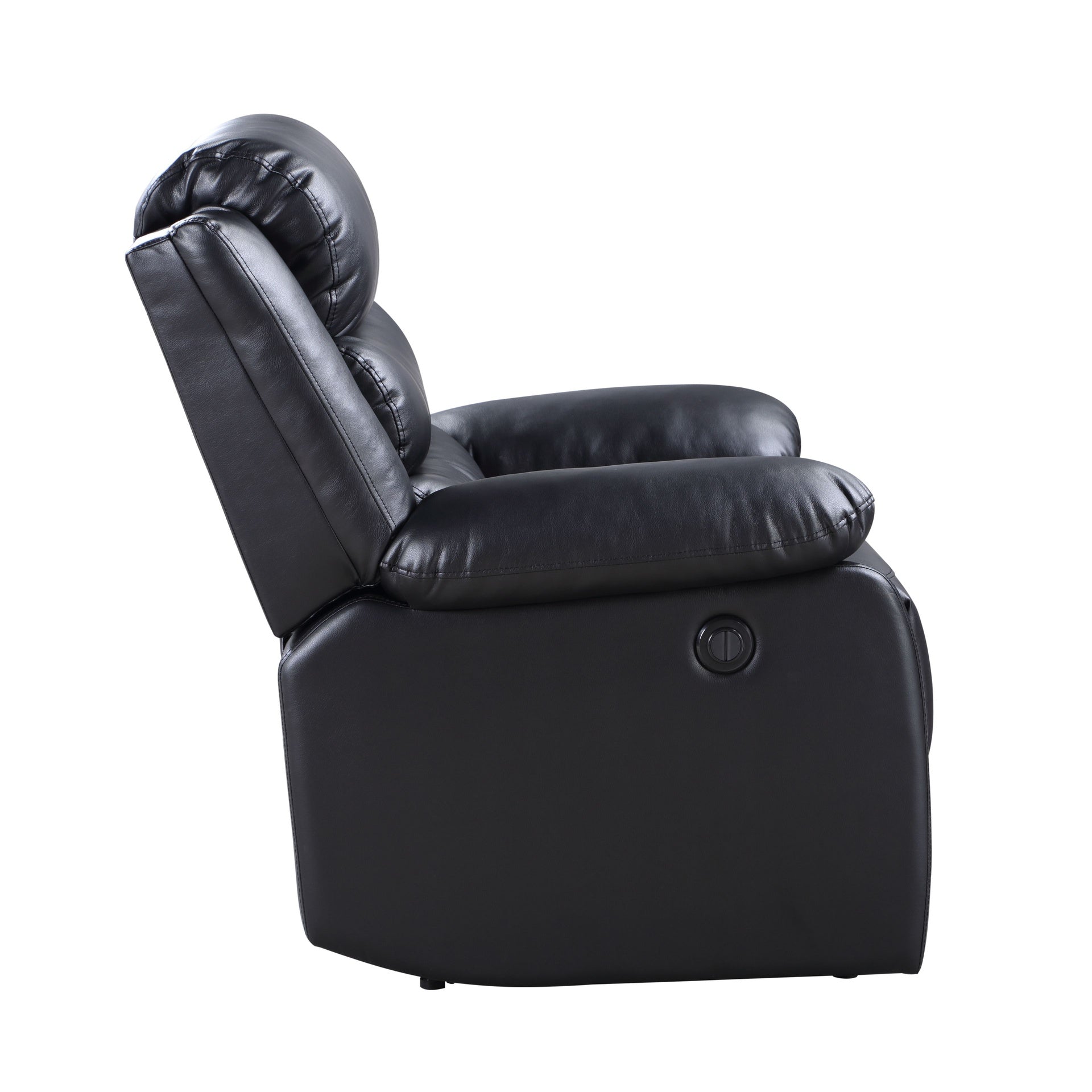 Eilbra Black Synthetic Leather Power Motion Recliner