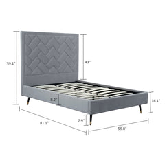 Full Bed in Gray